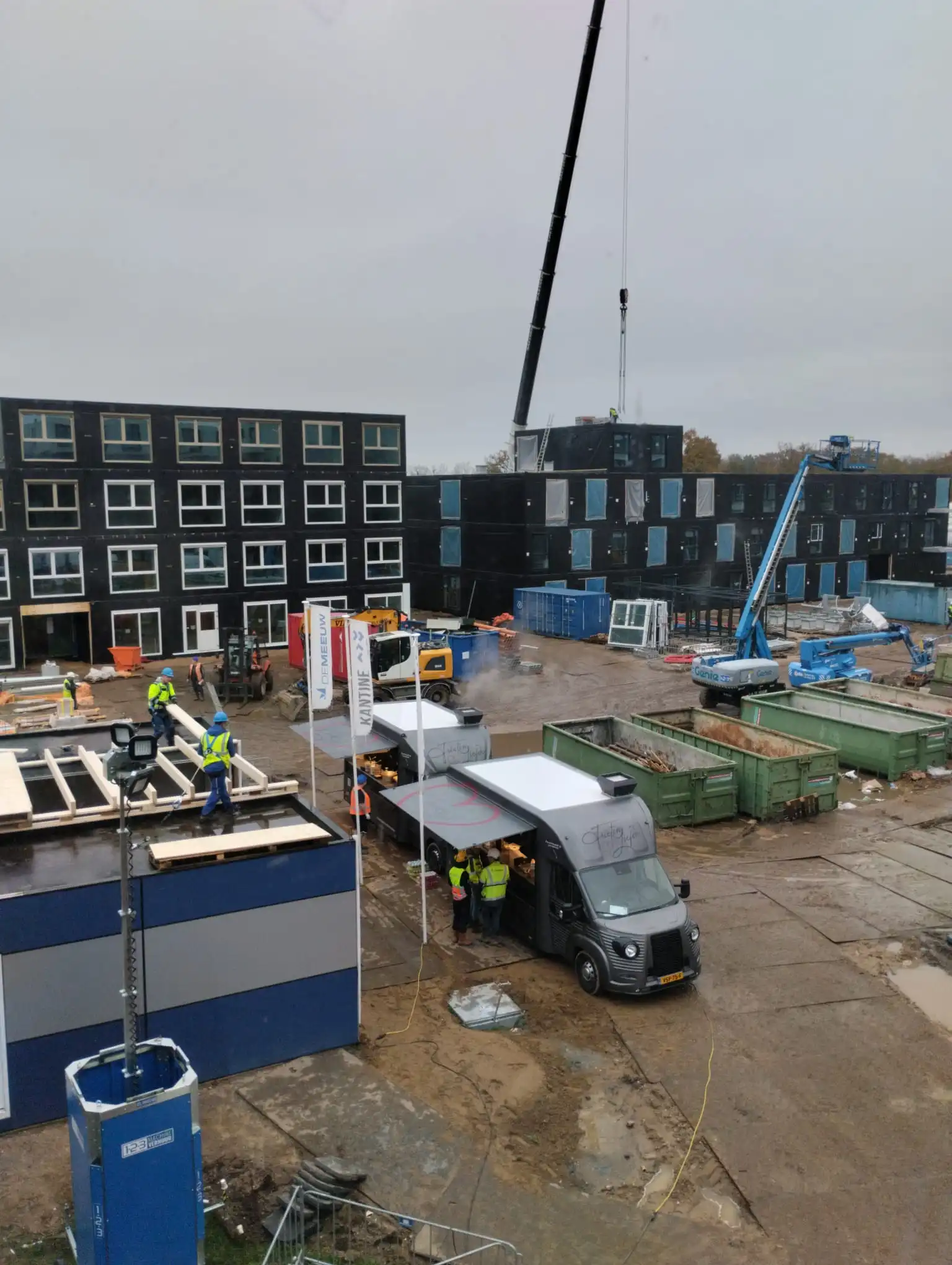 PVC drain pipe installation with fittings